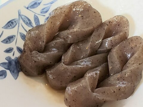 【レンチン簡単】手綱こんにゃくの煮物☆